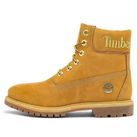 Premium Waterproof Boot de 6 inci „Grâu Nubuck cu logo auriu”