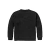 Pulover cu guler rotund și textură logo „Negru”