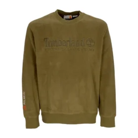 Pulover cu logo brodat „Olive Green”