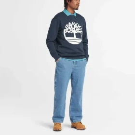 Pulover cu logo copac „Navy”