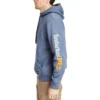 Pulover Timberland cu imprimeu alfabetic, albastru