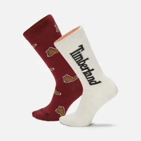 Set de 2 perechi de șosete scurte Timberland® cu imprimeu pe toată suprafața Set de 2 perechi de șosete scurte Timberland® cu imprimeu pe toată suprafața