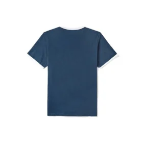 Timberland Casual cu guler rotund și imprimeu, mânecă scurtă, albastru