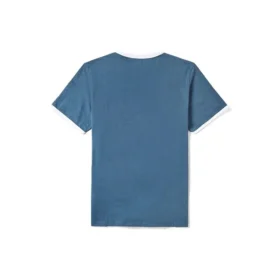 Timberland Casual cu guler rotund și imprimeu, mânecă scurtă, albastru
