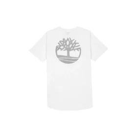 Timberland Casual cu guler rotund, imprimeu, mânecă scurtă, alb