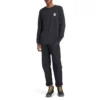 Timberland Casual cu imprimeu, guler rotund și mâneci lungi, Negru