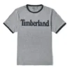 Timberland Colorblock cu guler cu logo imprimat, mânecă scurtă, gri