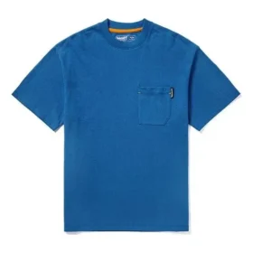 Timberland Galben cu imprimeu Cargo cu guler rotund și pantaloni scurți Albastru