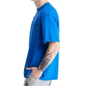 Timberland Galben cu imprimeu Cargo cu guler rotund și pantaloni scurți Albastru