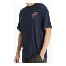 Timberland SS20 cu imprimeu, guler rotund, pantaloni scurți, albastru