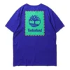 Timberland SS20 cu imprimeu logo, mânecă scurtă, albastru