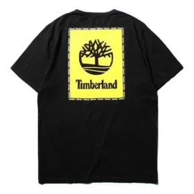 Timberland SS20 cu imprimeu logo, mânecă scurtă, Negru