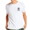 Timberland SS20 cu imprimeu, mânecă scurtă, alb