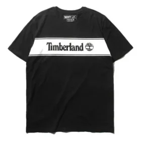 Timberland SS20 Culori contrastante Imprimare logo Mânecă scurtă Negru