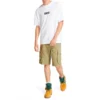 Timberland SS20 Earth Series cu imprimeu, mânecă scurtă, alb