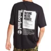 Timberland SS20 Earth Series cu imprimeu, mânecă scurtă, Negru