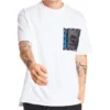 Timberland SS20 Hollow Out Zipper Pocket Printing cu mânecă scurtă, alb