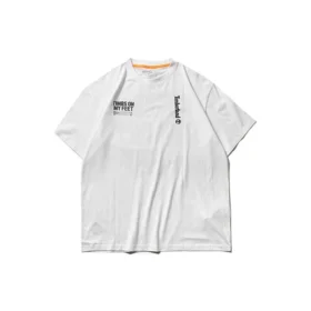 Timberland SS20 Slogan Printing cu mânecă scurtă, alb