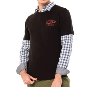 Timberland SS20 Tricou cu guler rotund și imprimeu, mânecă scurtă, negru Timberland SS20 Tricou cu guler rotund și imprimeu, mânecă scurtă, negru