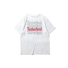 Timberland SS20 Tricou cu guler rotund și mâneci scurte, alb