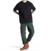 Timberland Tricou cu guler rotund, pantaloni scurți, imprimeu galben, Negru