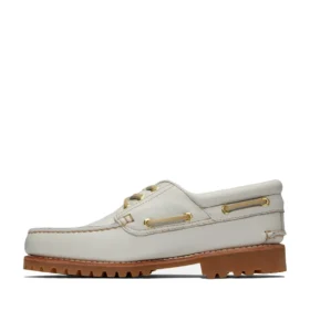 Timberland x Aim Leon Dore Încălțăminte de barcă cu trei ochiuri, cusuți manual „Off White”