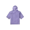Tricou casual cu glugă și imprimeu logo, mânecă scurtă, violet