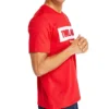 Tricou casual cu mânecă scurtă și imprimeu cu logo Timberland, roșu