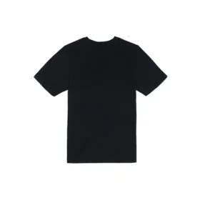 Tricou casual, larg, cu guler rotund, imprimeu, mânecă scurtă, stil pentru cuplu, Negru