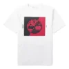Tricou cu guler rotund și imprimeu, cu mâneci scurte, alb, Timberland
