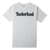 Tricou cu mânecă scurtă și imprimeu cu logo Timberland, alb