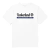 Tricou cu mânecă scurtă și imprimeu cu logo Timberland, alb