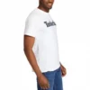 Tricou cu mânecă scurtă și imprimeu cu logo Timberland, alb