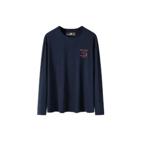 Tricou cu mâneci lungi cu logo „Navy Pink”