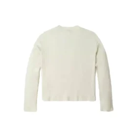 Tricou cu mâneci lungi și croi scurt Mini Logo „Alb”