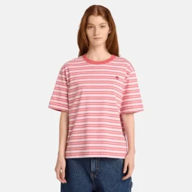 Tricou cu mâneci scurte și dungi pentru femei