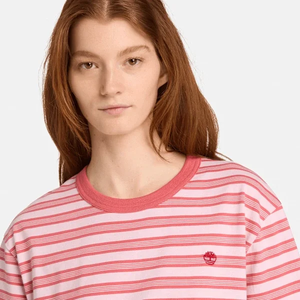 Tricou cu mâneci scurte și dungi pentru femei Tricou cu mâneci scurte și dungi pentru femei