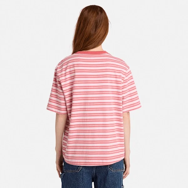 Tricou cu mâneci scurte și dungi pentru femei Tricou cu mâneci scurte și dungi pentru femei