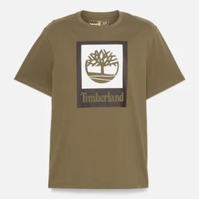Tricou cu mâneci scurte și logo pătrat