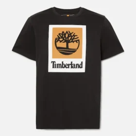 Tricou cu mâneci scurte și logo pătrat