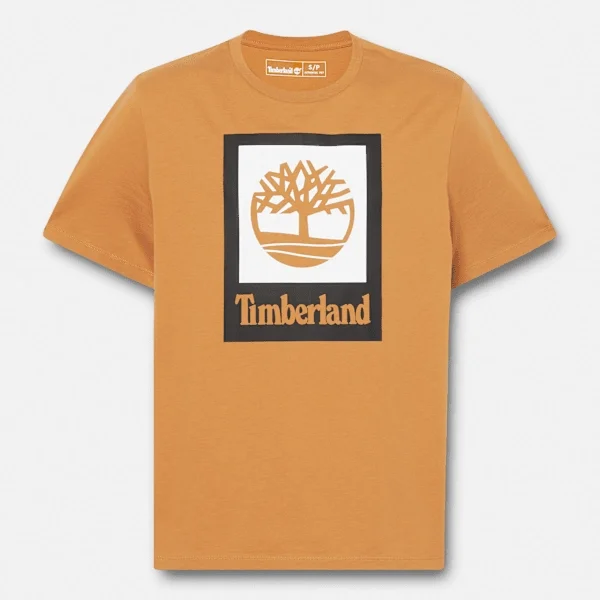 Tricou cu mâneci scurte și logo pătrat Tricou cu mâneci scurte și logo pătrat