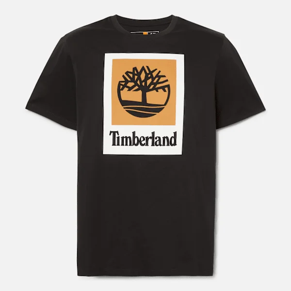 Tricou cu mâneci scurte și logo pătrat Tricou cu mâneci scurte și logo pătrat