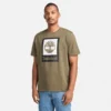 Tricou cu mâneci scurte și logo pătrat