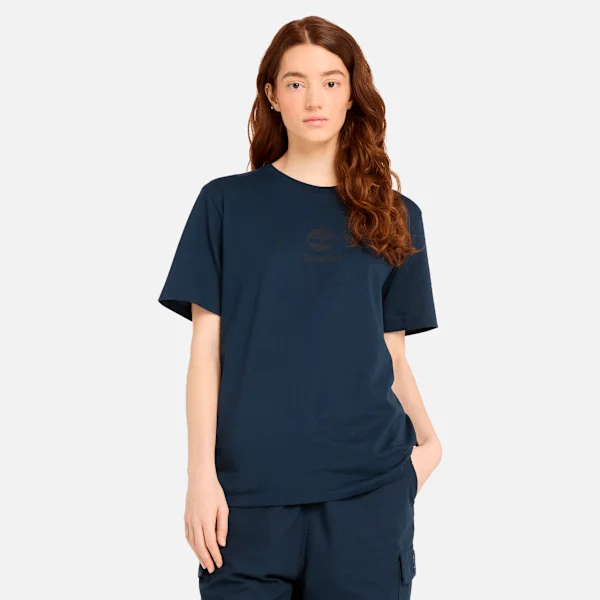 Tricou cu mâneci scurte și logo suprapus Tricou cu mâneci scurte și logo suprapus