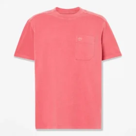 Tricou pentru bărbați Merrymack River, vopsit în bucată, cu buzunar la piept