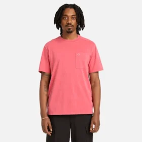 Tricou pentru bărbați Merrymack River, vopsit în bucată, cu buzunar la piept