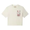 Tricou scurt cu imprimeu „White”